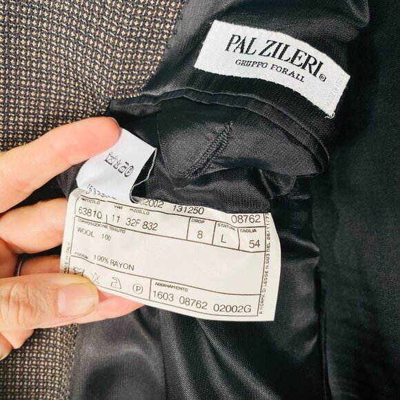 Pal Zileri Blazer Mens 44R Brown Wool 3 Button Sport Coat Jacket Italy - Picture 7 of 13